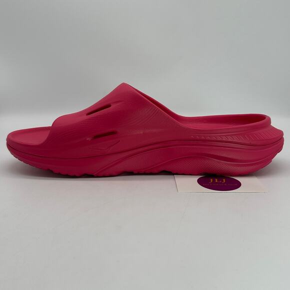 Hoka One One Mens Ora Recovery Slide 3 Slip On Comfort Sandals Raspberry Size 12 - Picture 8 of 12